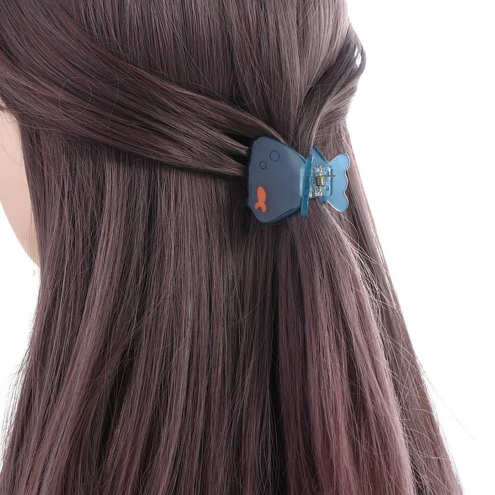 Amazon.co.jp: Blue Fun 透明金魚ヘアクリップ スモール サメクリップ